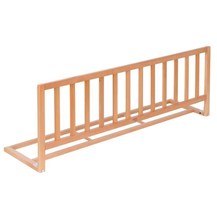 Barrière de lit ib style® PINO - Barrière bébé en bois - Barrière de Sécurité pour Lit - 120 cm nature