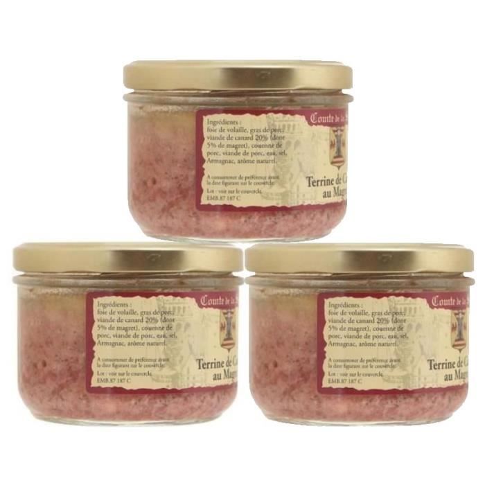 COMTE DE LA SEYNIE Terrines Canard Magret 3x180g