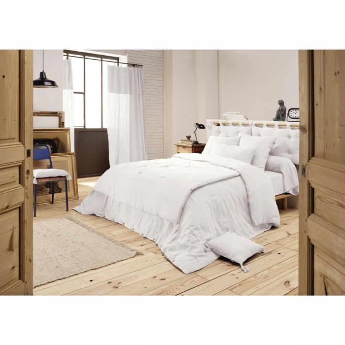 CDaffaires Housse de couette double gaze de coton 240 x 220 cm chantilly (white) Blanc