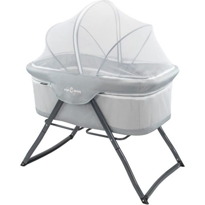 BEBITO Berceau lit parapluie 3en1 + moustiquaire et sac de transport Gris