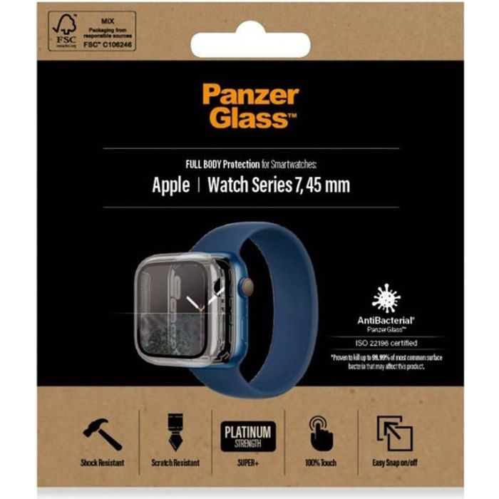 Coque Full Body pour Apple Watch Serie 7 - 45 mm - Transparent PanzerGlass