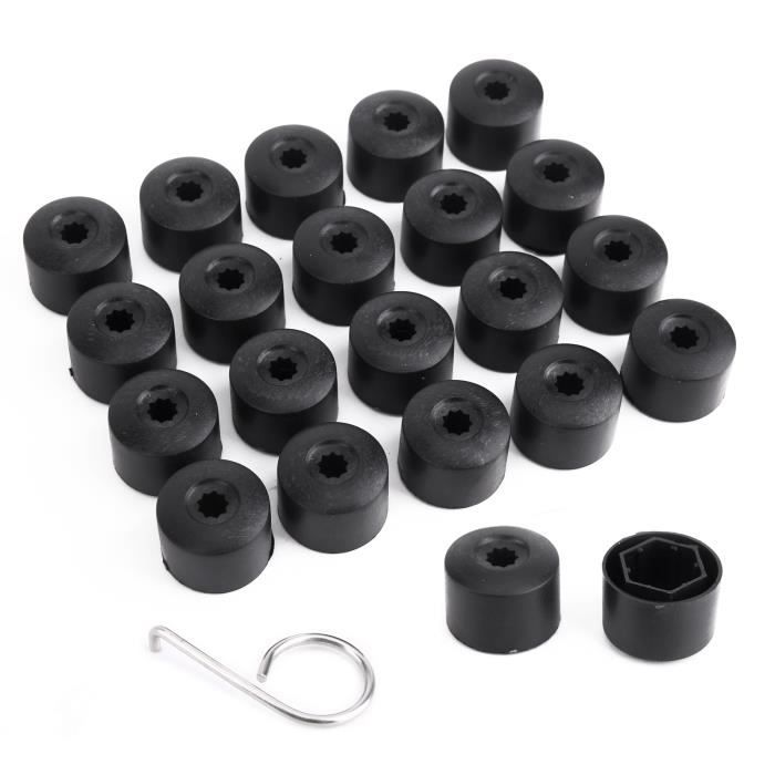20x Cache Cache Noir taille 17MM boulon hex Roue VW Golf 4 Bora Passat
