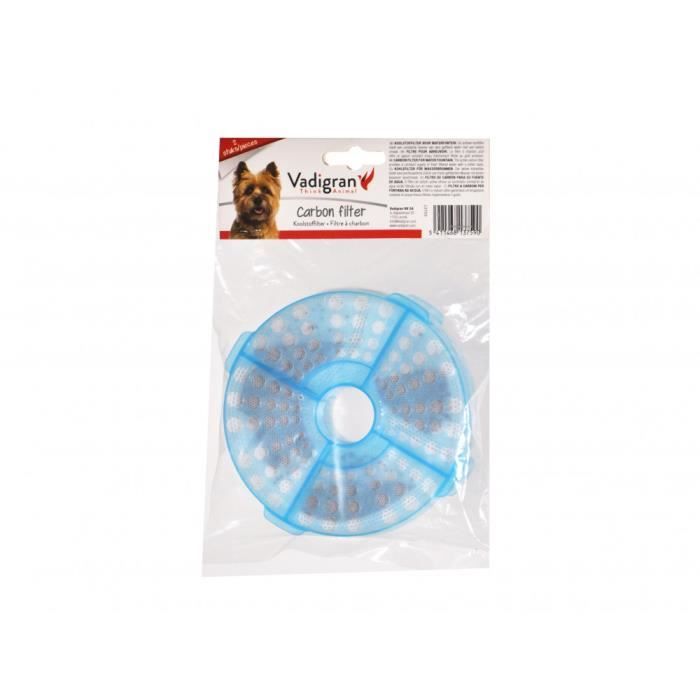 2 Filtres de remplacement pour la Fontaine a eau 3 Litres VA-13758. pour chat ou chien.-Vadigran 3,000000 Bleu