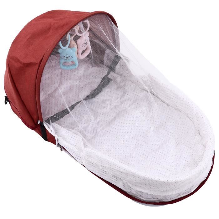 VINGVO berceau de voyage pour bébé Lit de bébé pliable en tissu doux moustiquaire portable nourrissons voyage lit de couchage