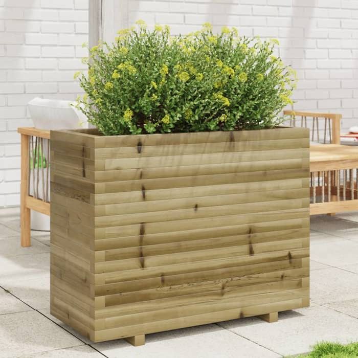 VidaXL Jardinière bois imprégné Pin - vue 2