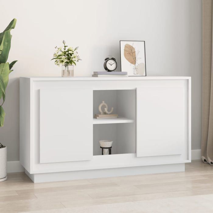 SALE 2025Meuble bas bahut vaisselier - Buffet blanc 102x35x60 cm - bois dingénierie294 Kg 6508