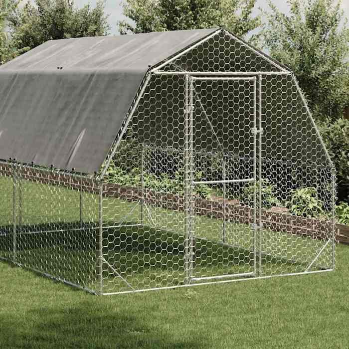Meilleurs prix pour Meilleures Poulailler-Clapier-Cage avec toit - 25x4x225 m - acier galvanisé SSD1759271