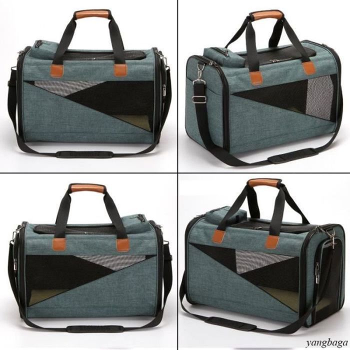 Comparer les prix de 50*28*32CM Sac de Transport Respirant  pour Chat Chien Moins 5KG ideal pour transport Train Bus TGVAvion etc