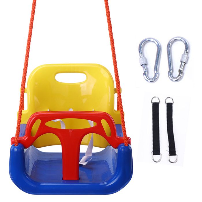 Balançoire 3 en 1 pour bébé 38 x 42 x 33 cm pour petits enfants de 6 à 72 mois rouge et bleu