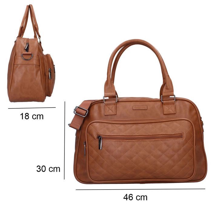Grand Bébé Sac à Langer Marron  cuir artificiel  avec Tapis a Langer  Kidzroom Care