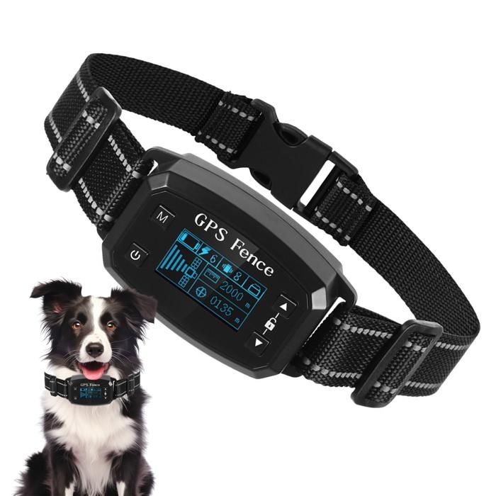Meilleurs prix pour clôture électronique sans fil 3 en 1 Rechargeable Intelligent Collier Anti Aboiement pour Petit Gros Chien 3 Modes 7 Sensibilités