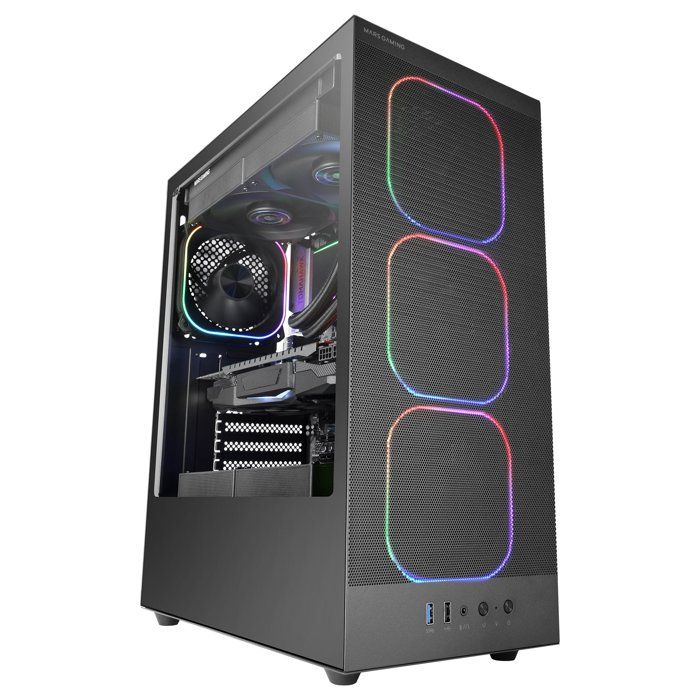 Boîtier PC Gaming ATX MARS GAMING MC NEBULA 4 Ventilateurs ARGB 120 mm Panneau en Verre Trempé - vue 2