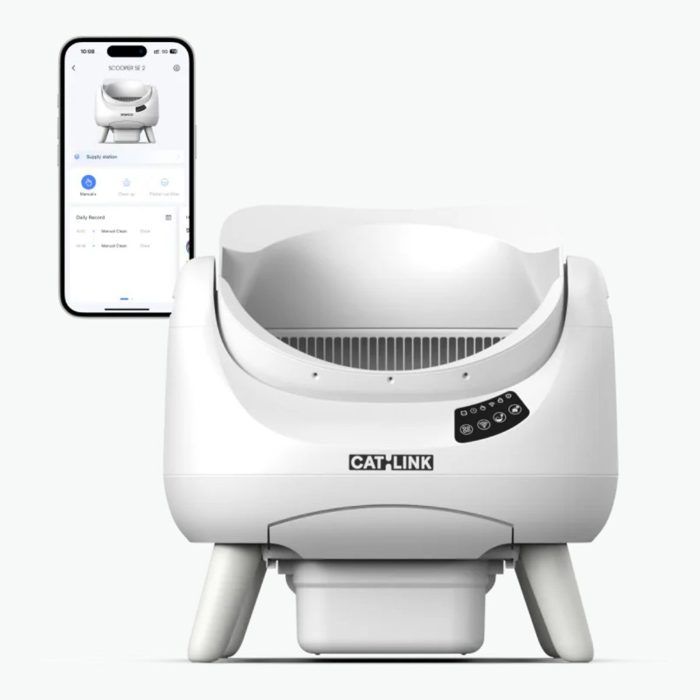 Meilleurs prix pour Bac à litière autonettoyant Scooper Open-X Catlink contrôle par application 24G/5G/WiFi Avec tapis de litière pour chat