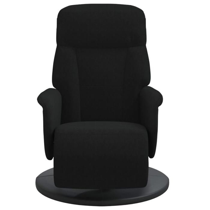 Bestseller Fauteuil inclinable - BURKE - CHAISE SIMPLE - 1 PC - avec repose-pied noir velours - 71x91x105.5 cm FF4232