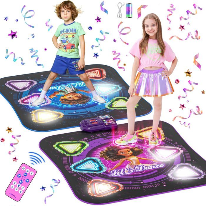 Jeu de danse interactif enfant 8-12 ans - Tapis musical avec Bluetooth Jeu de danse interactif enfant 8-12 ans - Tapis musical avec Bluetooth