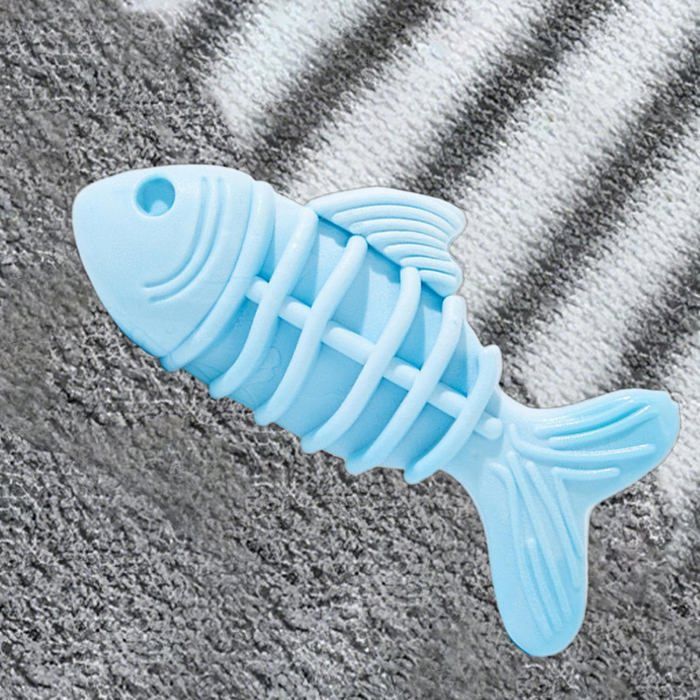 Jouet à Mâcher Silicone Poisson pour Chien - Interactif Apaisant Anti-Ennui Maison & Voyage