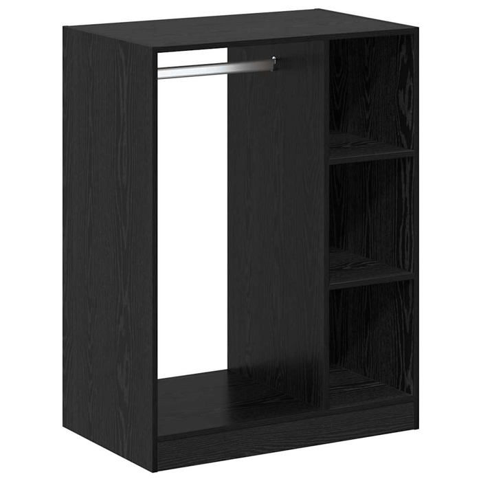Armoire moderne en bois dingénierie - vidaXL - Chêne Noir - 77x48x102 cm - Rangement spacieux - 3 étagères
