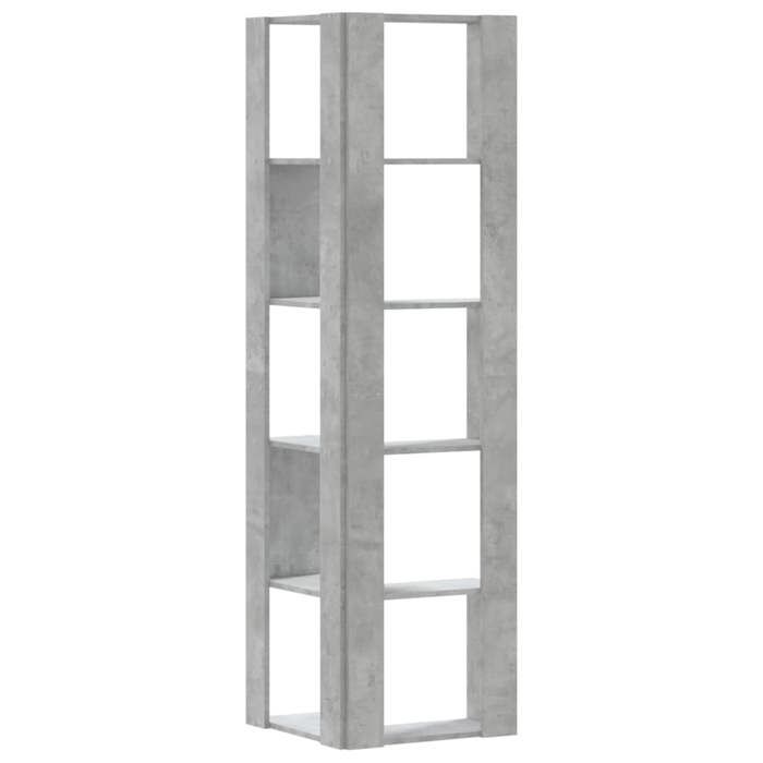 Bibliothèque D'angle En Bois Massif Pin - Étagère Murale L 5 Niveaux, Pour Salon/chambre, Dimensions 40x40x130 Cm
