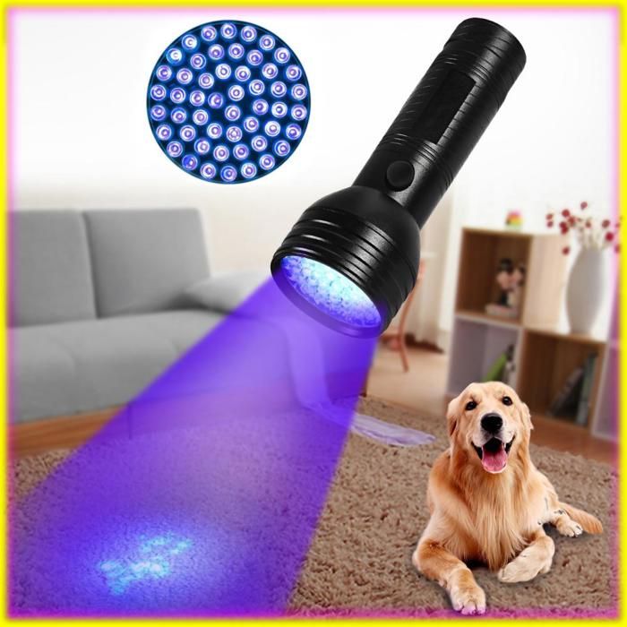 Lampe de poche à lumière noire super brillante avec 51 LED détection UV portable pour lurine danimaux les scorpions les