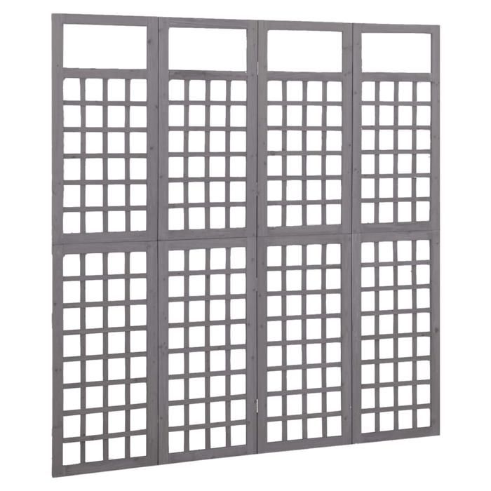 {January Sale}Paravent Interieur - pliable - séparateur de pièce Meuble de salon à 4 panneaux/treillis bois sapin massif 8_3313638