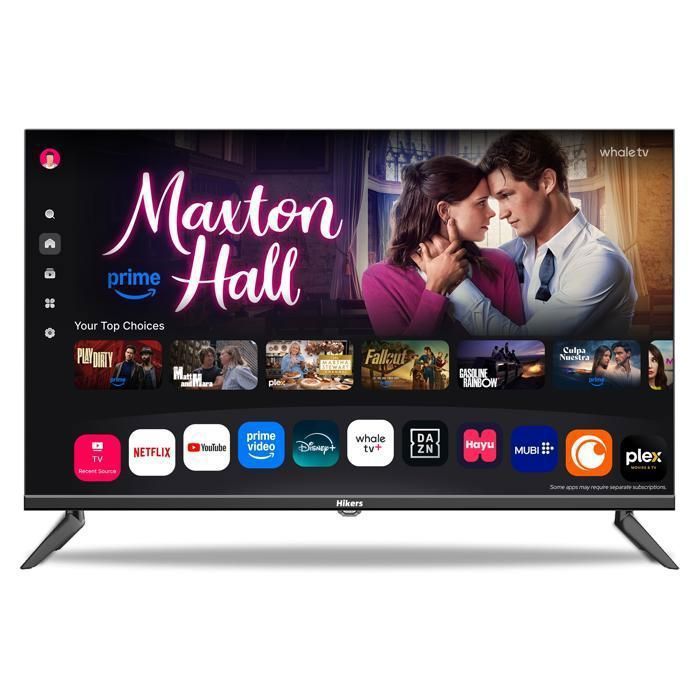 TV LED Hikers HD 24 (61 cm) Smart TV Whale OS Netflix Prime Video Disney 2xHDMI 2xUSB Dolby Digital Noir