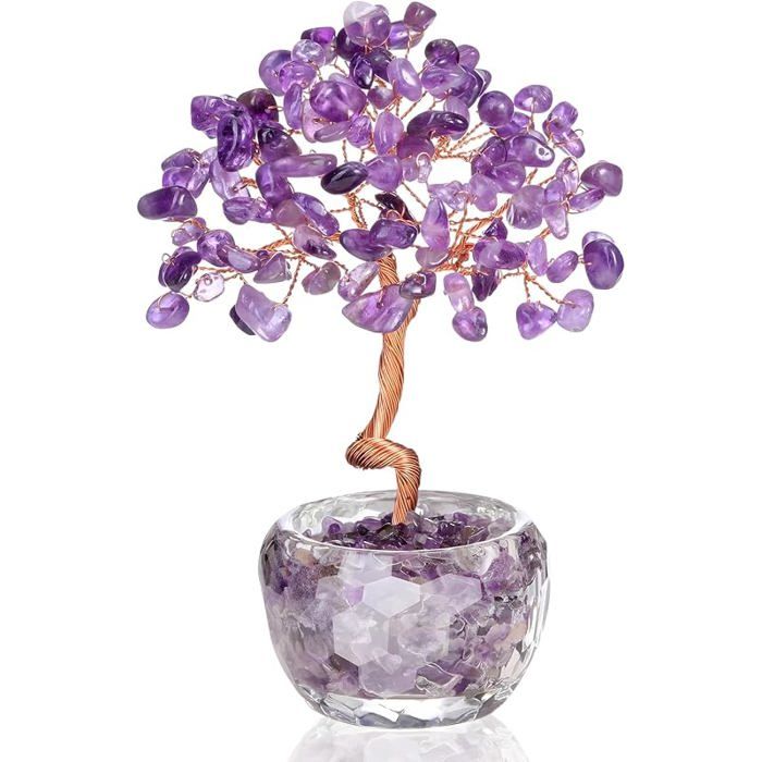 Arbre en cristal de quartz rosefait à mainpierre précieuse de guérisondécoration pour maison ou le bureauarbre  OBJET DECORATIF