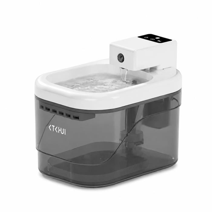 Abreuvoir intelligent sans fil pour animaux de compagnie - 2 L - Filtration à 4 niveaux - Détection silencieuse
