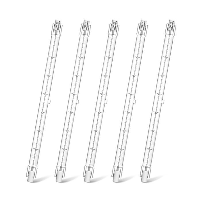 R7s Ampoule Halogène R7s 189mm 500W 11000lm J189 Dimmable 240V J Type Ligne Blanc Chaud 2800K Tungstène Filament Ampoule Halogene