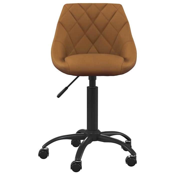 NEW Chaise de bureau Marron Velours fauteuil pivoter à 360 degrés_67857 NEW Chaise de bureau Marron Velours fauteuil pivoter à 360 degrés_67857