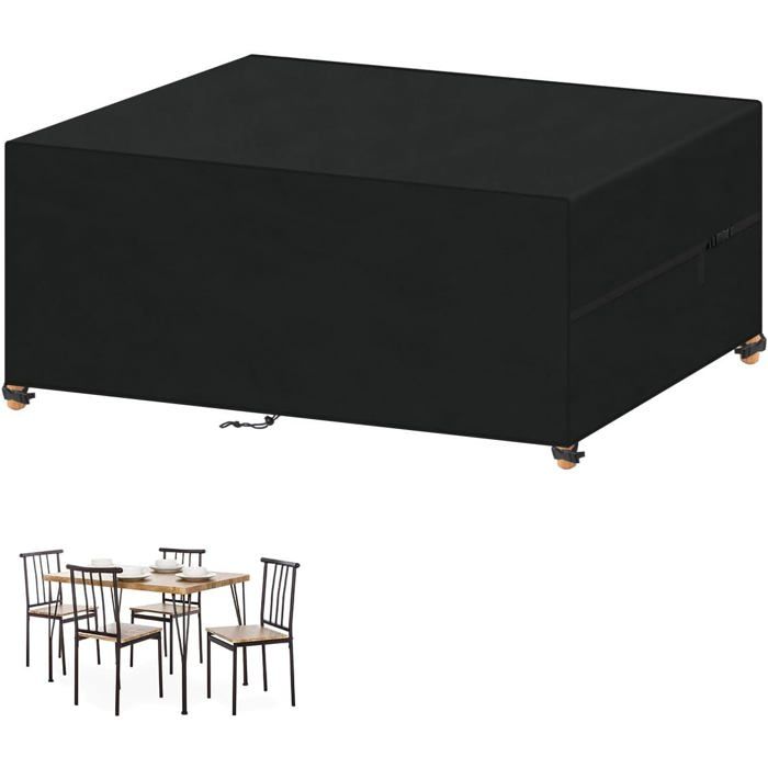 Bâche Table Exterieur Housse Salon Jardin Imperméable 130x80x70cm Housses pour Mobilier de Jardin Exterieur Imperméable Housse