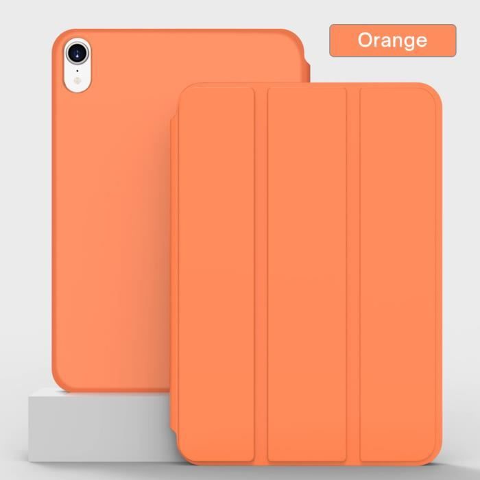 Orange iPad mini 6 Coque de protection magnétique mince, étui