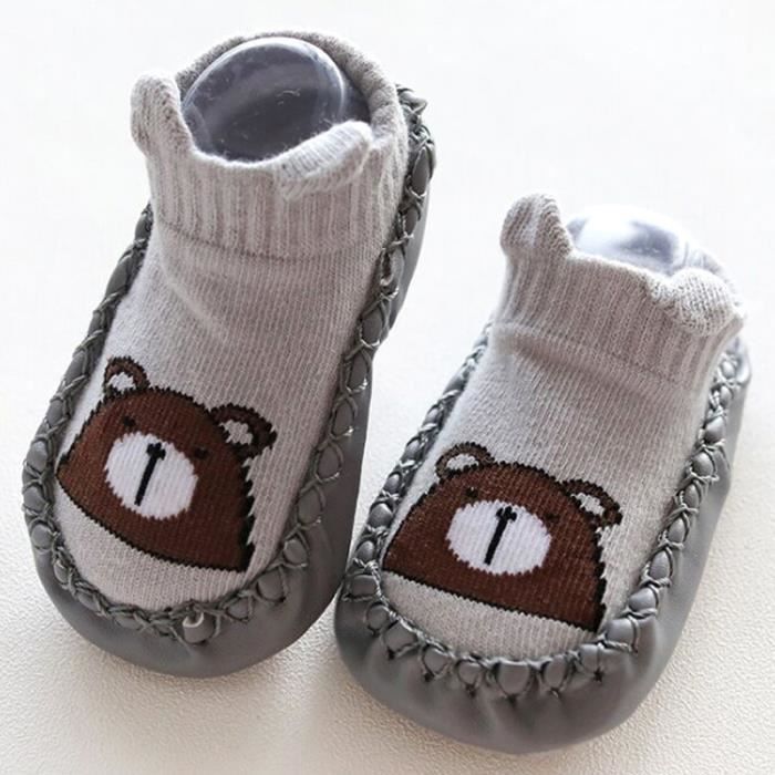 Bottes Bébé Hiver - Premiers Pas - Semelle Souple Antidérapante - Chaussons Chauds Garçon Fille