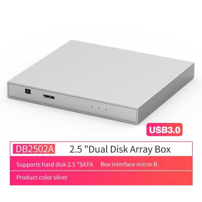 Link-e Boîtier Externe USB 2.0 Aluminium Pour Disque Dur 3.5" IDE – Jusqu’à 2 To – Sans Vis + Alim Secteur