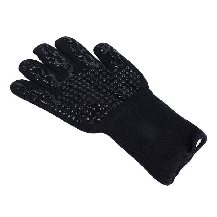 Gants Anti-Brûlure Avec 2 Coussinets Isolants - Résistants Chaleur Antidérapants Pour Micro-Ondes Et Cuisine