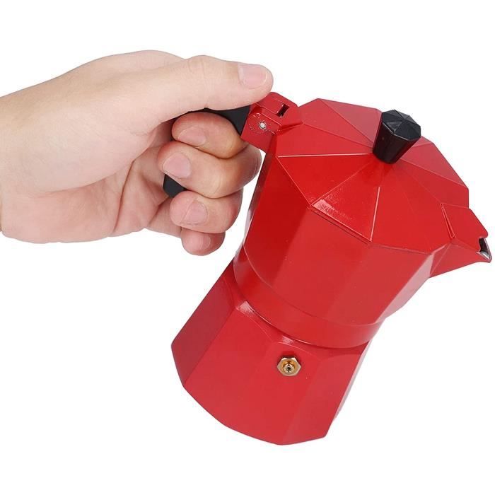 JIN-HURRISE Cafetière Moka Cafetière En Aluminium Pratique 150ML Cafetière Octogonale Moka Lac