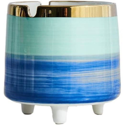 Cendrier En Céramique Forme Dé - Décoratif Pour Maison/Bureau - Anti-Dérapant - Multiple Couleurs Disponibles