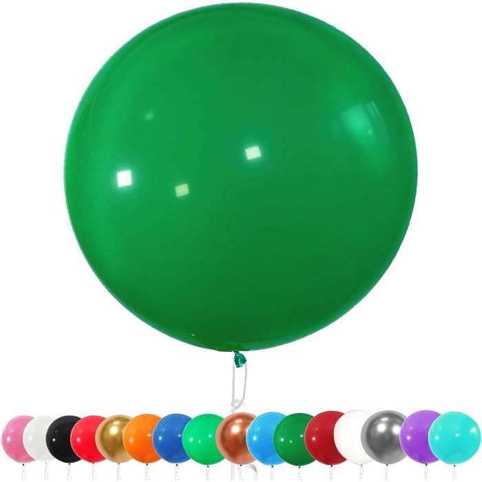 Lot De 6 Ballon Géant En Latex,90Cm Grand Décorations Ballon Vert