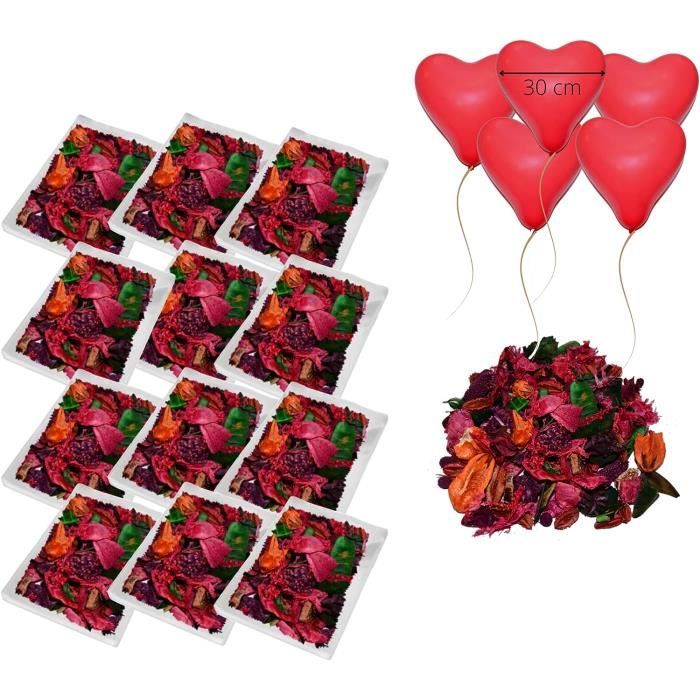 12 Paquets de 120g de Confettis de Mariage 100% Naturels Jetant des