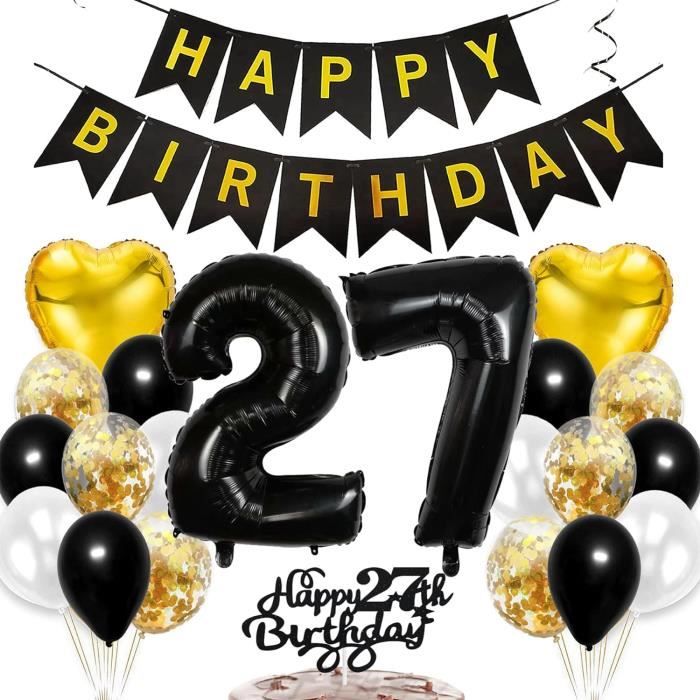 Ballon Anniversaire Homme 27 Ans, Décoration Anniversaire 27 Ans Homme