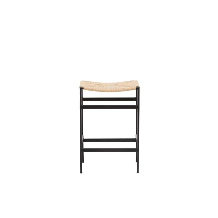Polly tabouret de bar tresser naturel noir