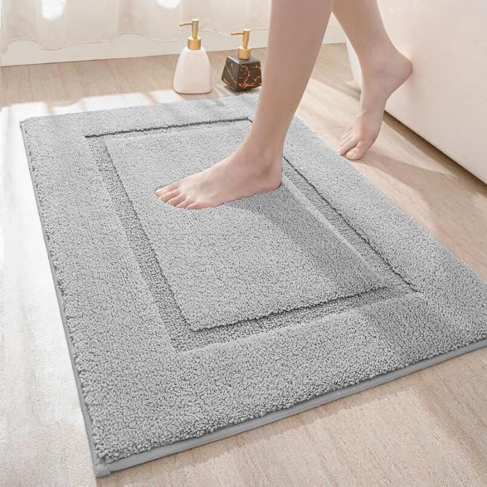 DEXI Tapis de Bain 50 x 80 c, Absorbant et Antiderapant, Lavable en achine, oelleux en