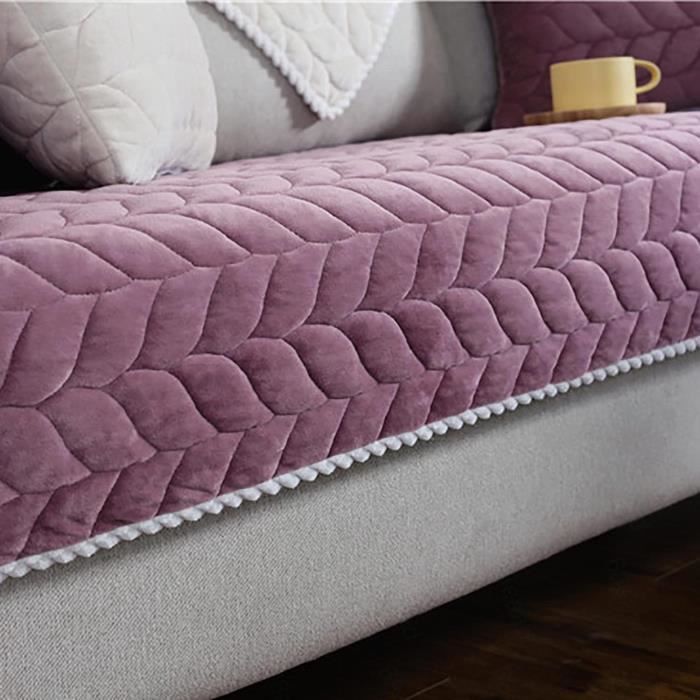 Housse De Canapé Antidérapante En Fausse Fourrure (chenille) - Vendue Par Pièce, Tailles Modulaires Pour Canapé D'angle - Lavable, Protection Animaux Et Enfants (Bleu Lac, 90x120 Cm) - 11