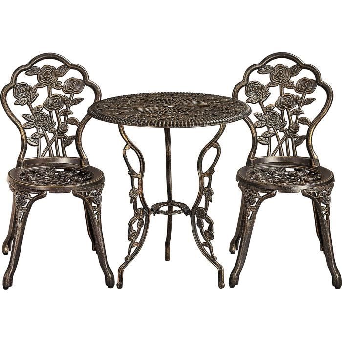 1 ensemble table et chaise à fleurs miniatures, meubles en résine aspect bois marron, décoration de jardin féérique, accessoire de maison de poupée à faire soi-même pour adultes, échelle 1:12