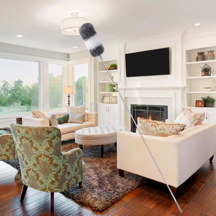 Plumeau Dépoussiérant Avec Son Manche Télescopique 76 à 107 Cm