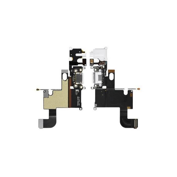Connecteur De Charge Et écouteur Pour IPhone 6 Plus - Blanc - Générique Neuf - Compatible Modèles A1522, A1524, A1593