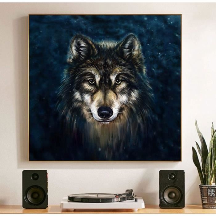 Toiling Animals Photo sur toile Animal mur Art loup photo peinture loup toile affiches ...