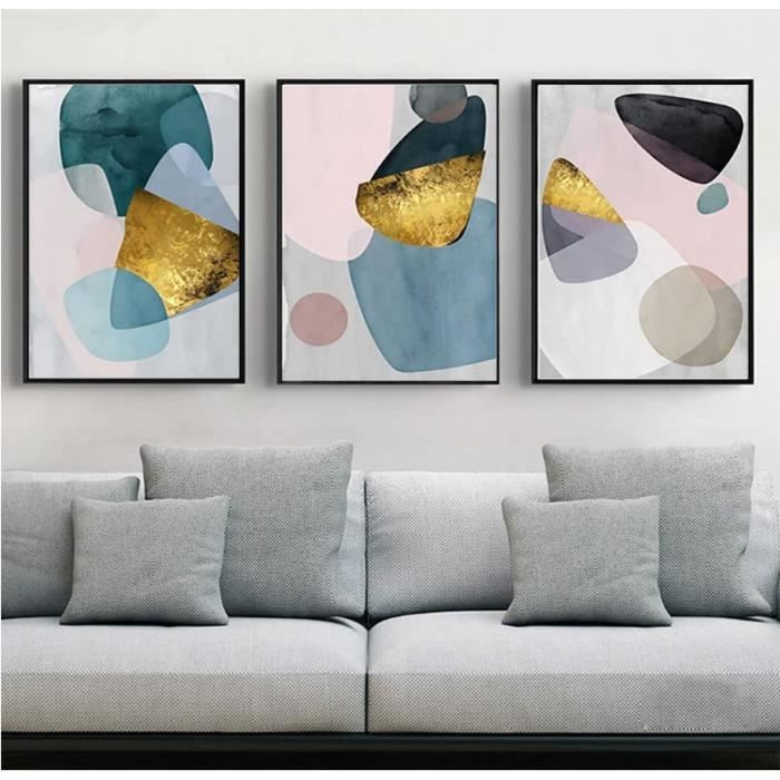 Lot De 3 Posters Qualité Supérieure - Décoration Murale Élégante 30x40cm Pour Salon Et Chambre (Sans Cadres)