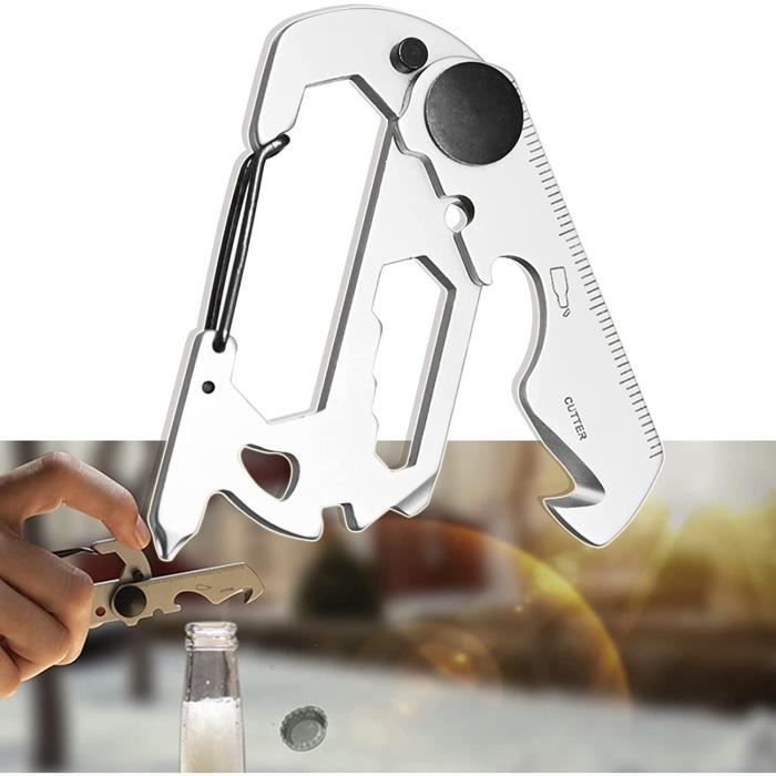 Carte de survie multifonction Ours : 10 outils essentiels compact pour