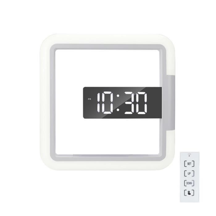Horloge Numérique Led Moderne Horloge Murale Numérique Ronde 12 24Hr
