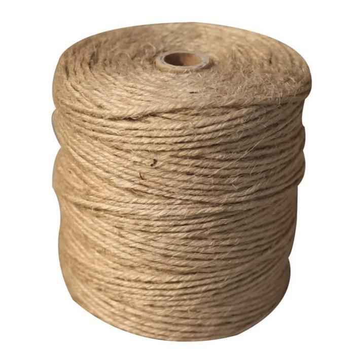 Ficelle De Jute Naturelle, Corde Torsadée De Bricolage Rustique, Corde